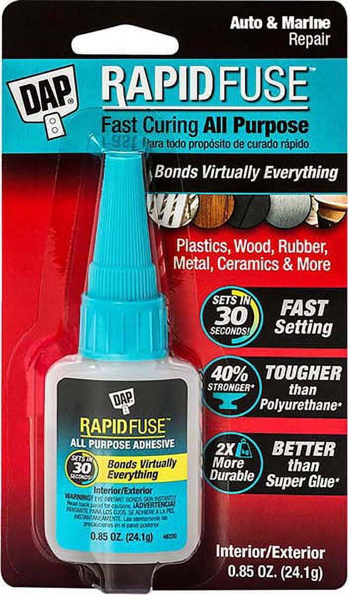 Dap RapidFuse All Purpose Clear Adhesive- 0.85 oz