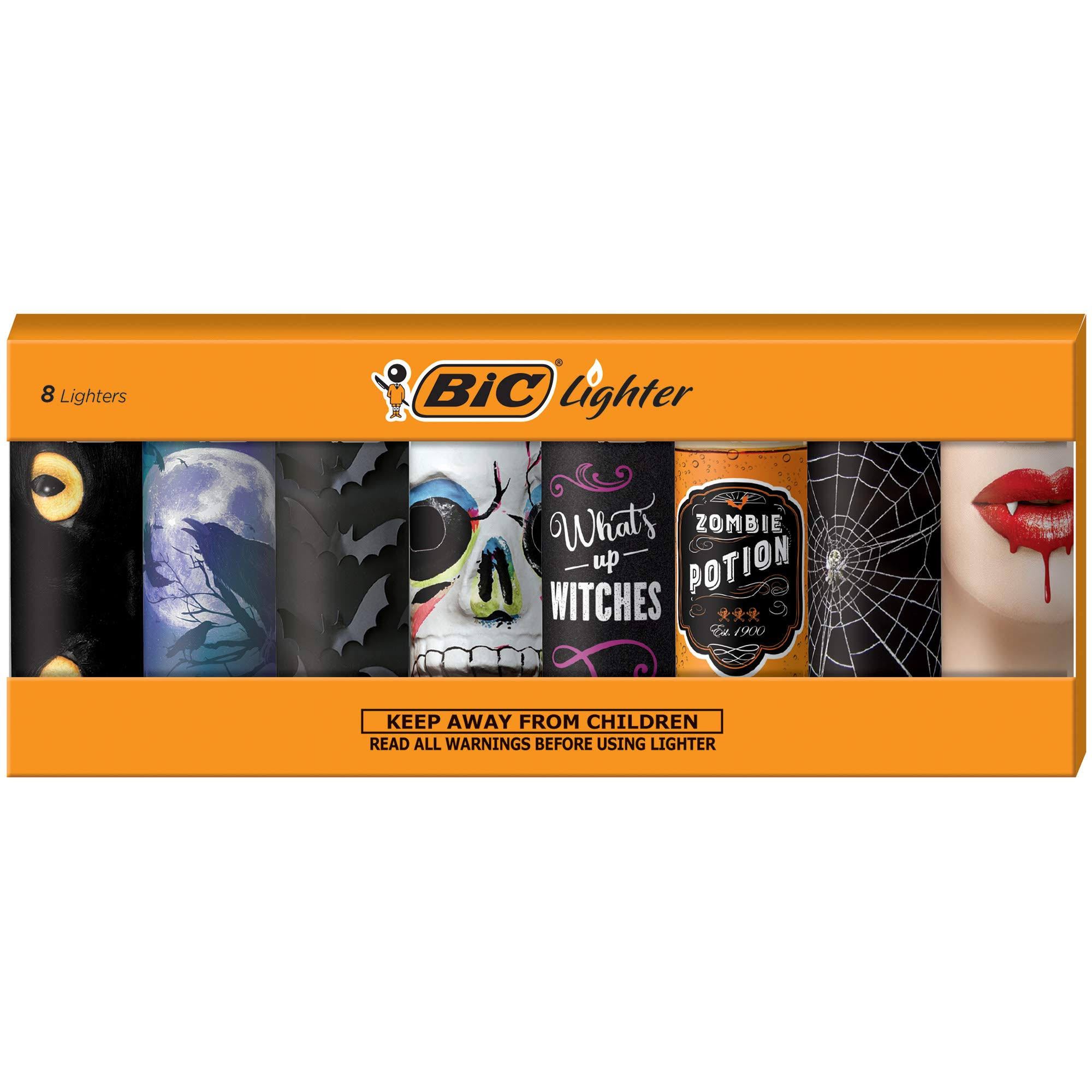 BIC Special Edition Spooky Series Lighters, Set of 8 Lighters