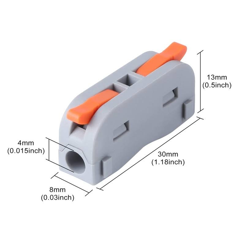XHF2018 XHF 31pcs Conductor Compact Connectors Lever Wire Nuts, Electrical Connectors Wire Terminals for Any Circuit Inline Splices 28-12 AWG SPL-1