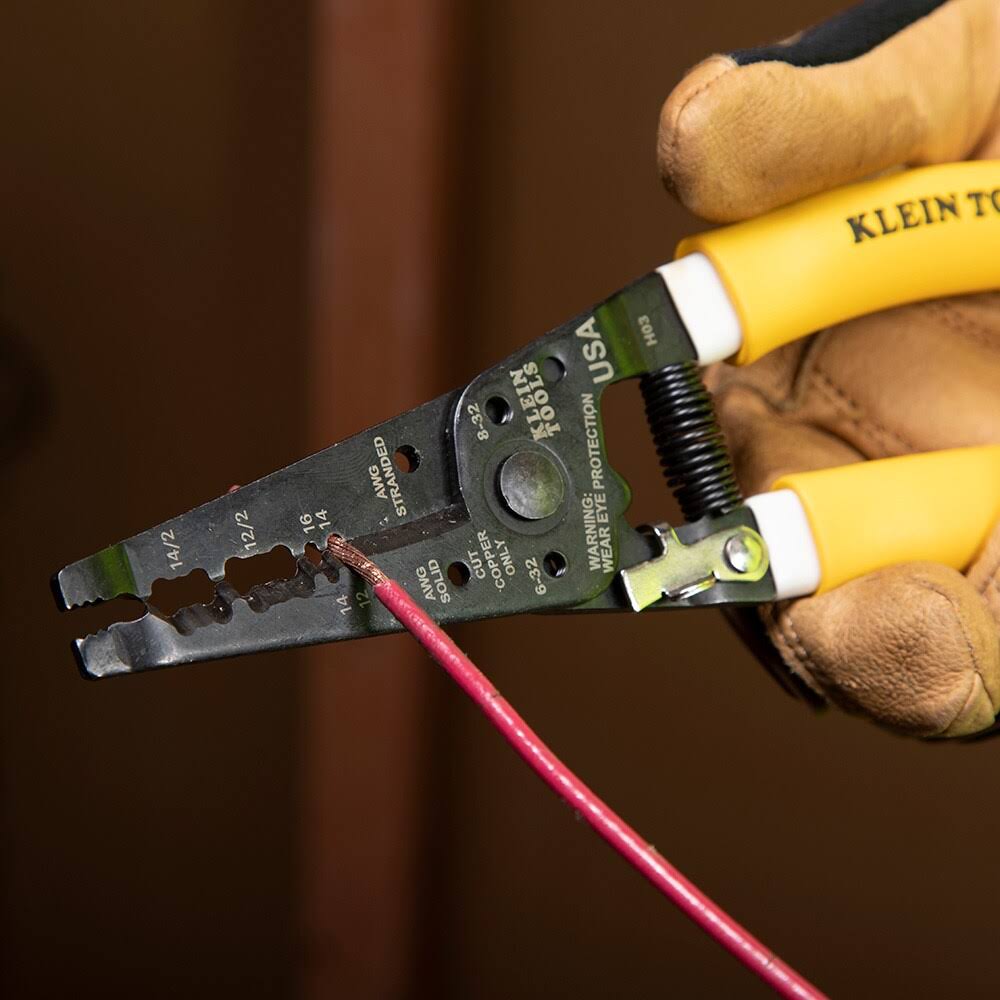 Klein Tools Dual Cable Stripper/Cutter, Yellow