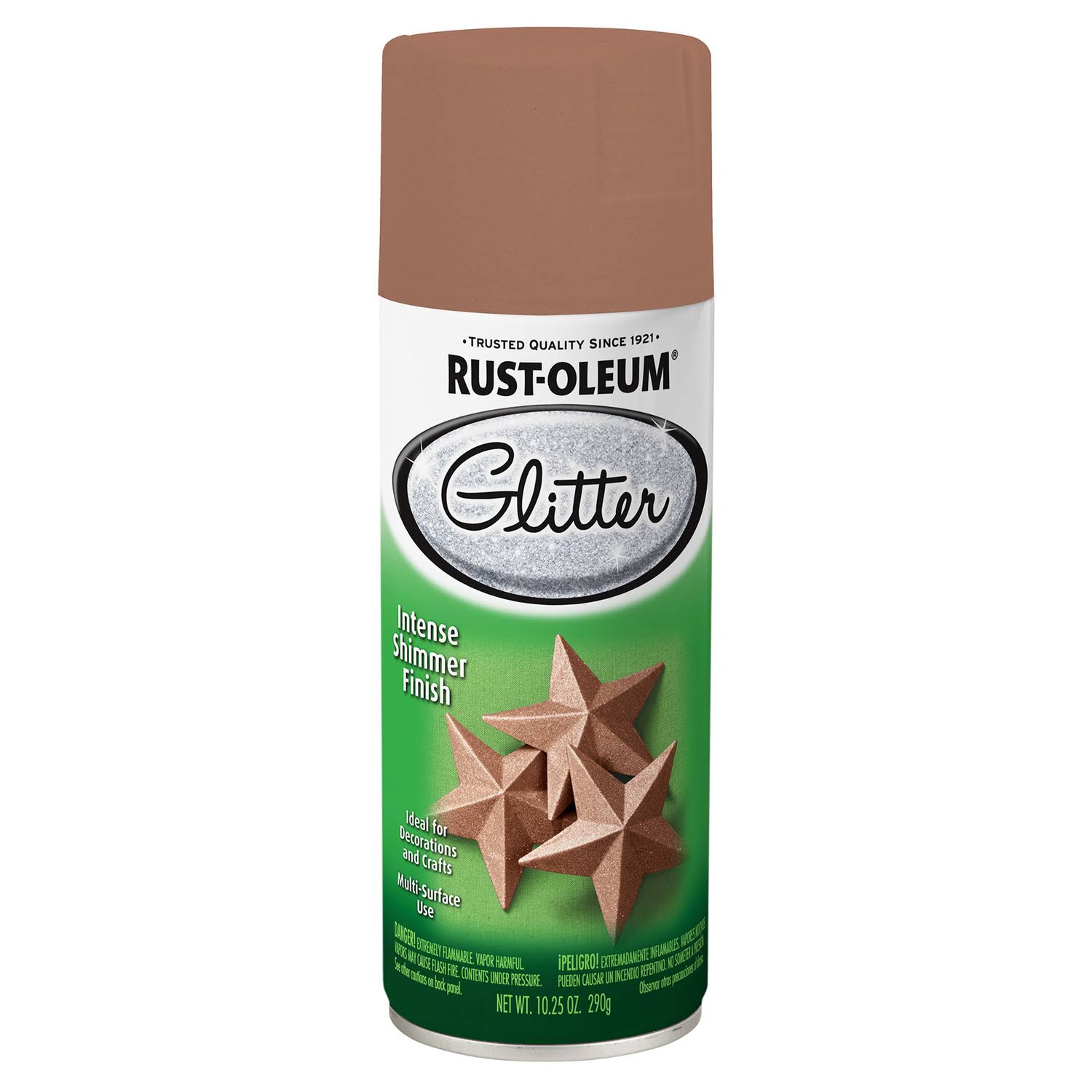 Rust-Oleum 344697 Specialty Glitter Spray Paint, 10.25 oz, Rose Gold