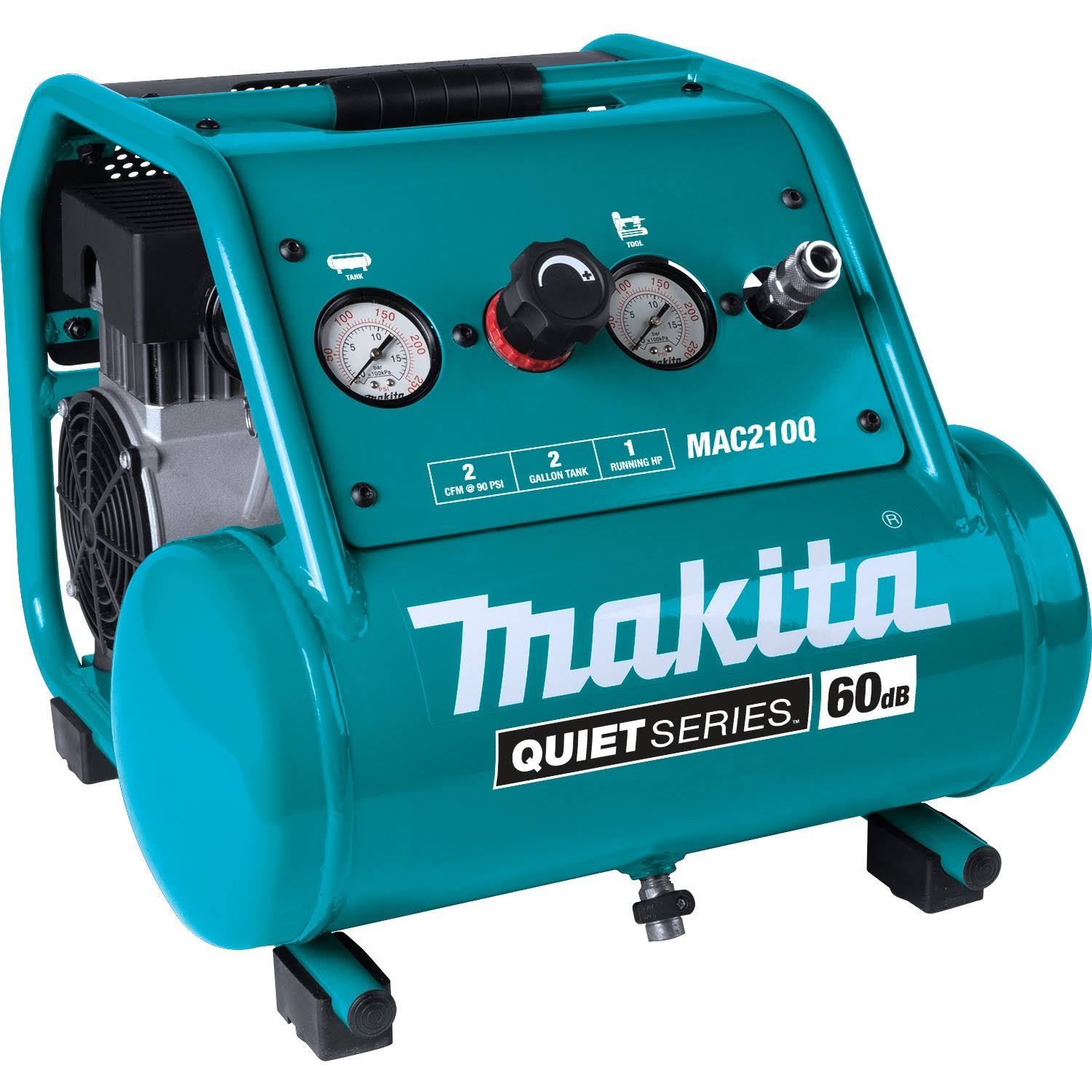 Makita MAC210Q Quiet Series 1 HP 2 Gallon Oil-Free Electric Air Compressor