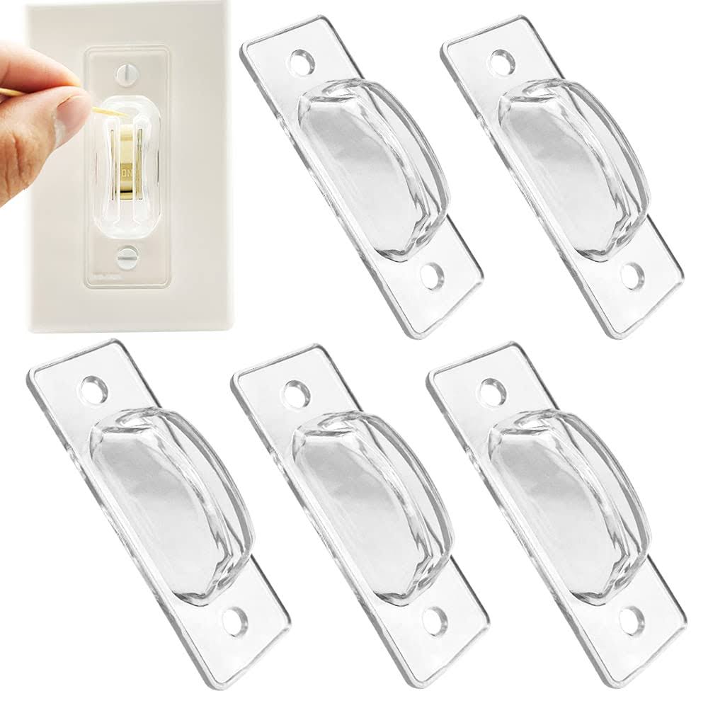 Light Switch Guard, 6 Pack, Clear Light Switch Lock, Child Proof Light Switch Cover Guard, Keeps Light on or Off Protects Your Lights or Circuits