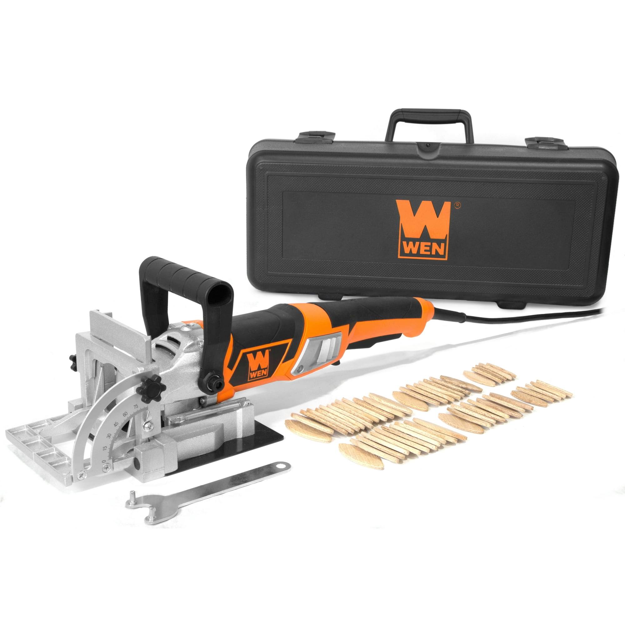 WEN JN8504 8.5 Amp Plate and Biscuit Joiner with Case and Biscuits