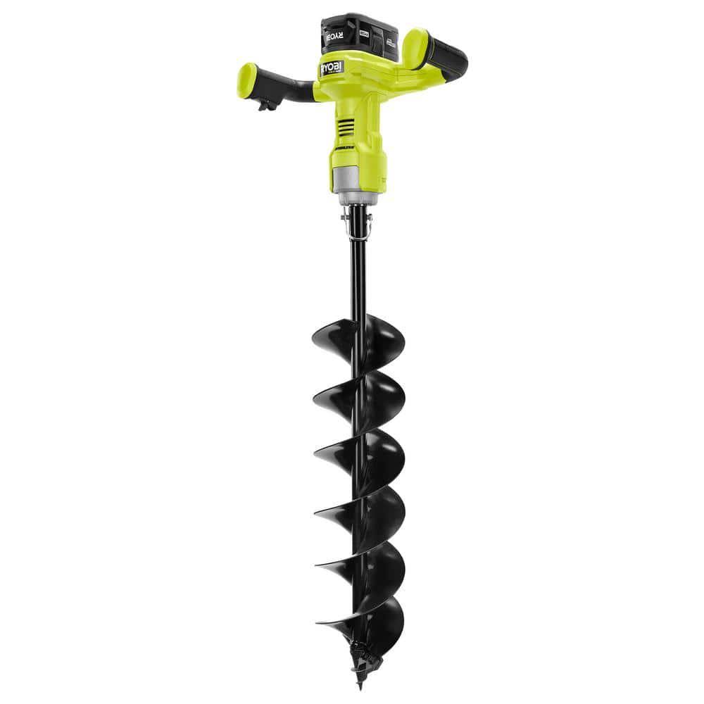 Ryobi P2930VNM One+ HP 18V Brushless Cordless Earth Auger with 6 in. Bit with 4.0 Ah Battery and Charger