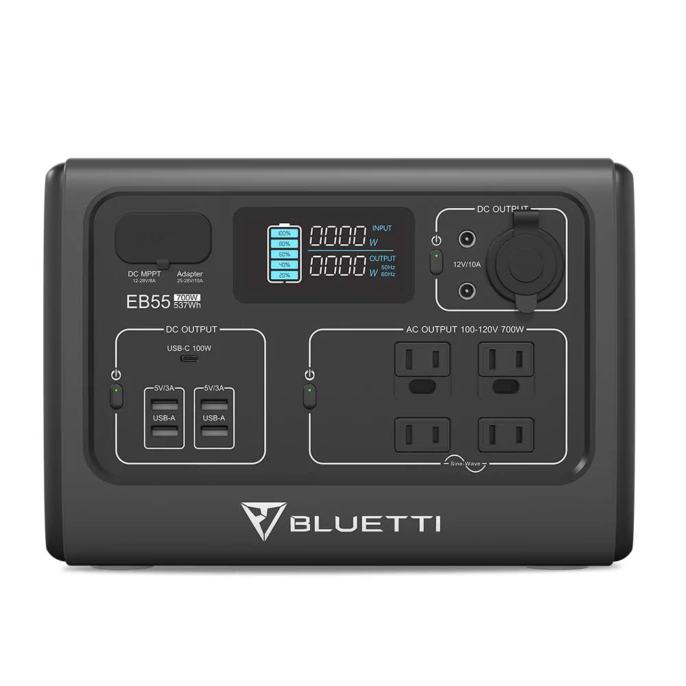 BLUETTI EB55 Portable Power Station | 700W 537Wh