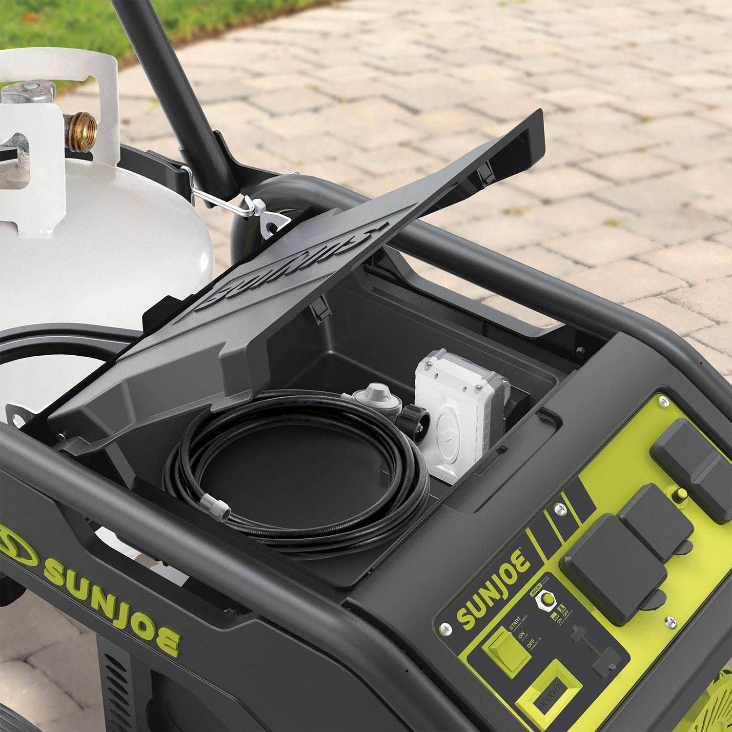 Sun Joe 4100-Watt Portable Propane Generator with Battery/Charger