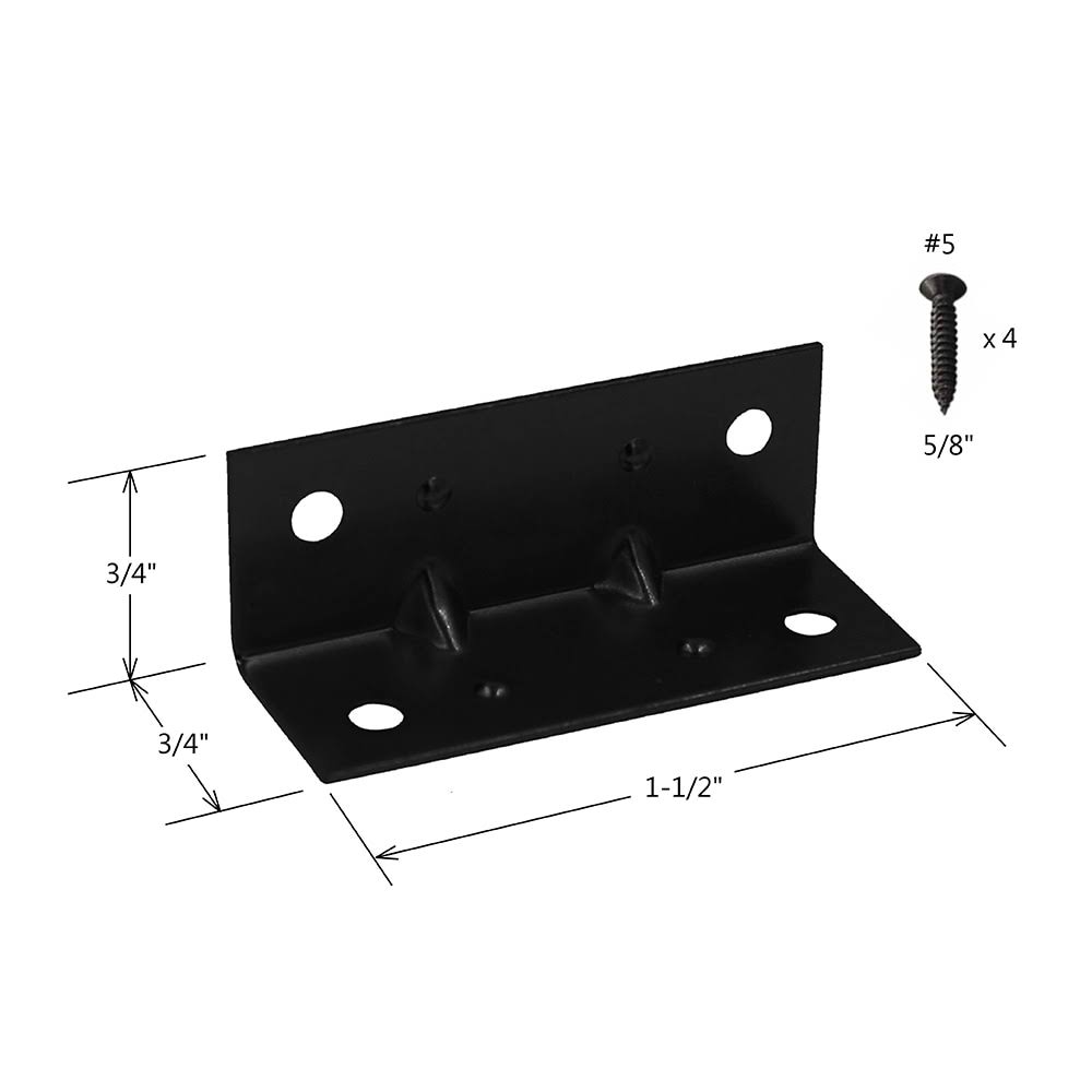 ReliaBilt 5.5-in x 0.75-in x 0.75-in Steel Corner Brace(4-Pack)