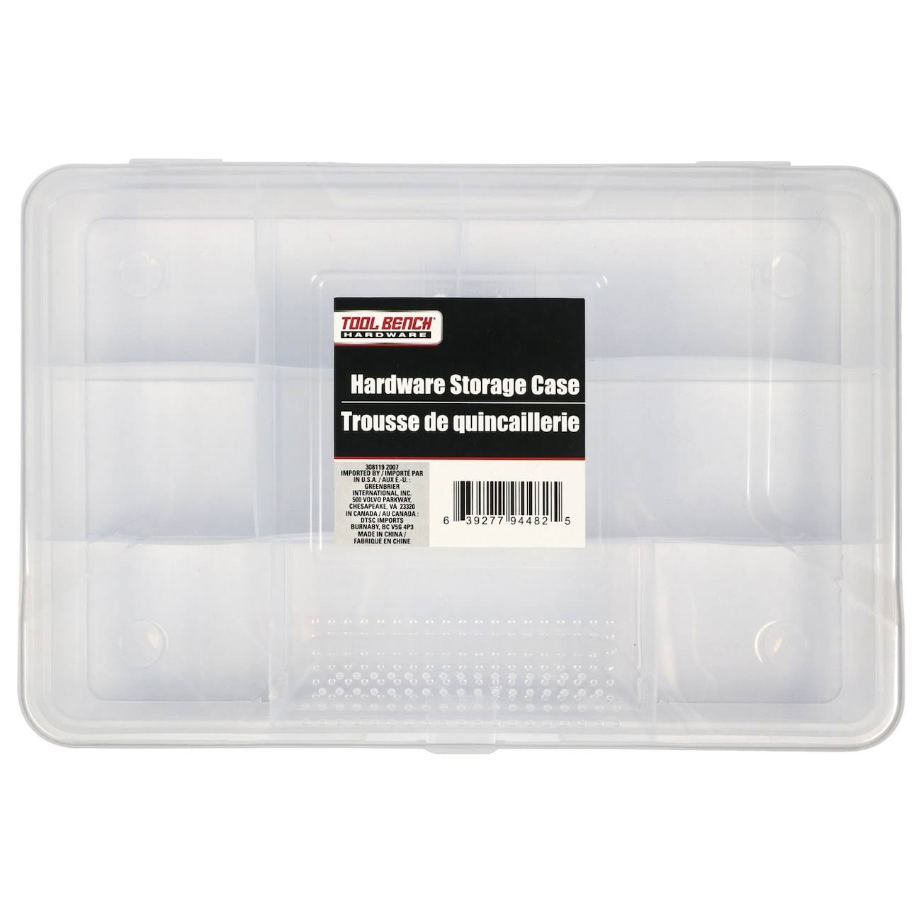 Tool Bench Hardware Storage Cases with Compartments, 9x6 in.