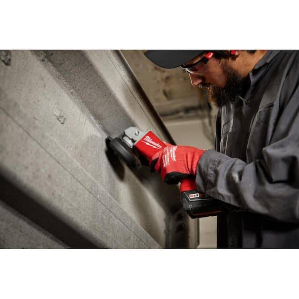Milwaukee M18 18-Volt Lithium-Ion Brushless Cordless 4-1/2 in./5 in. Grinder with Paddle Switch with 5.0Ah Starter Kit