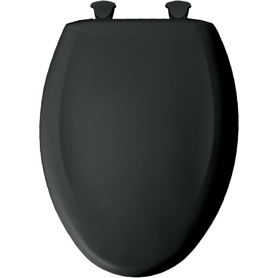 Bemis 1200slowt 047 Elongated Closed Front Toilet Seat, Black