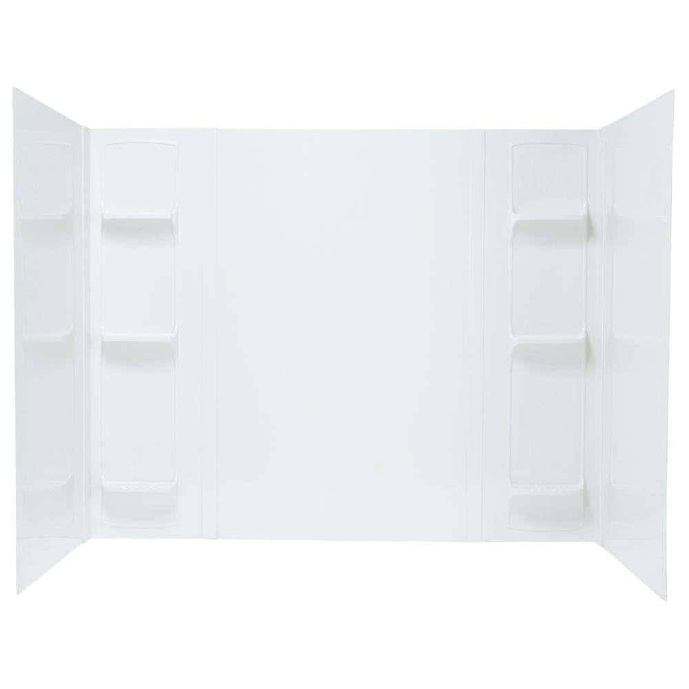 Mustee 56WHT Durawall 42-in x 72-in x 58-in 5-Pc Bathtub Wall, White