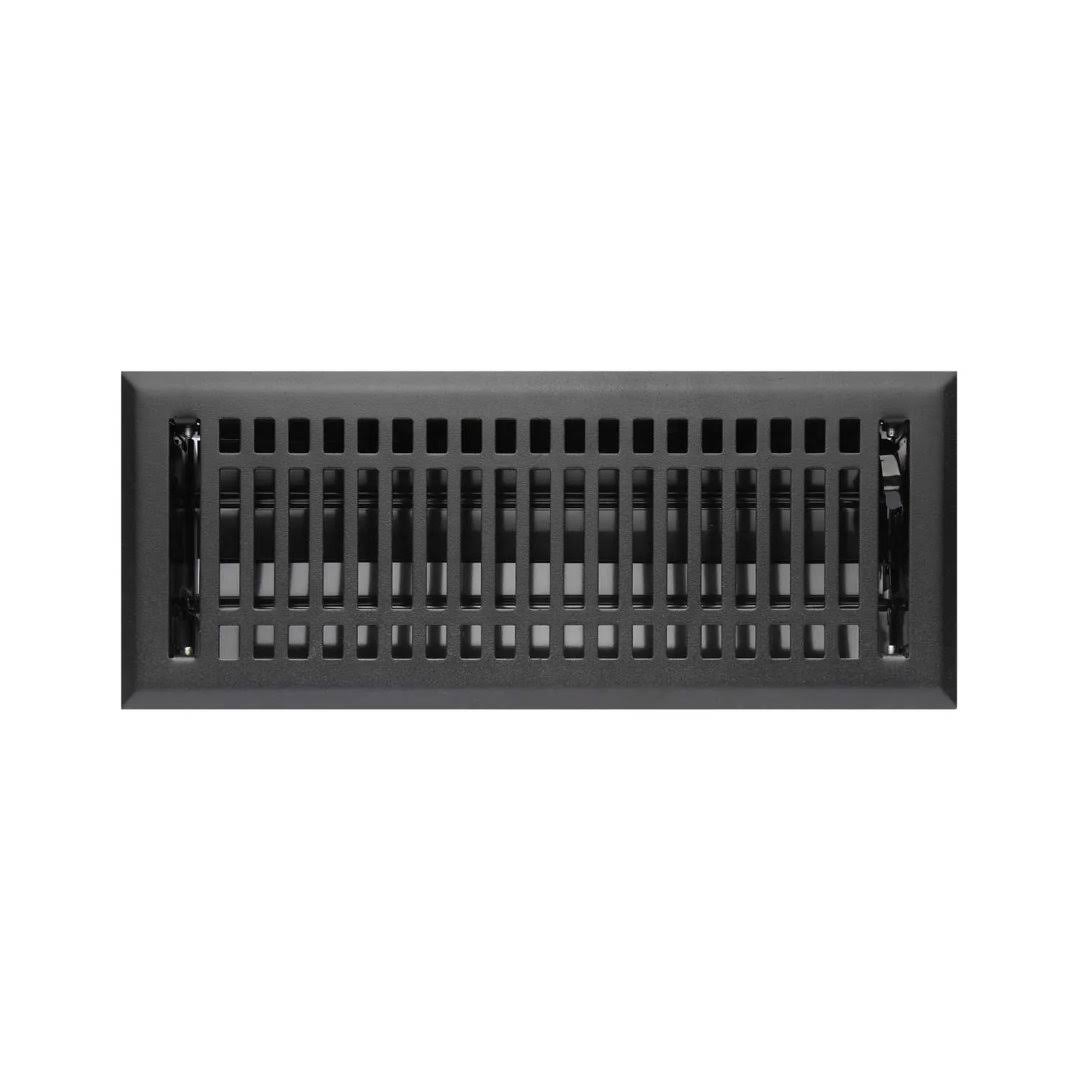 Contemporary Steel Floor Register Signature Hardware Black 6
