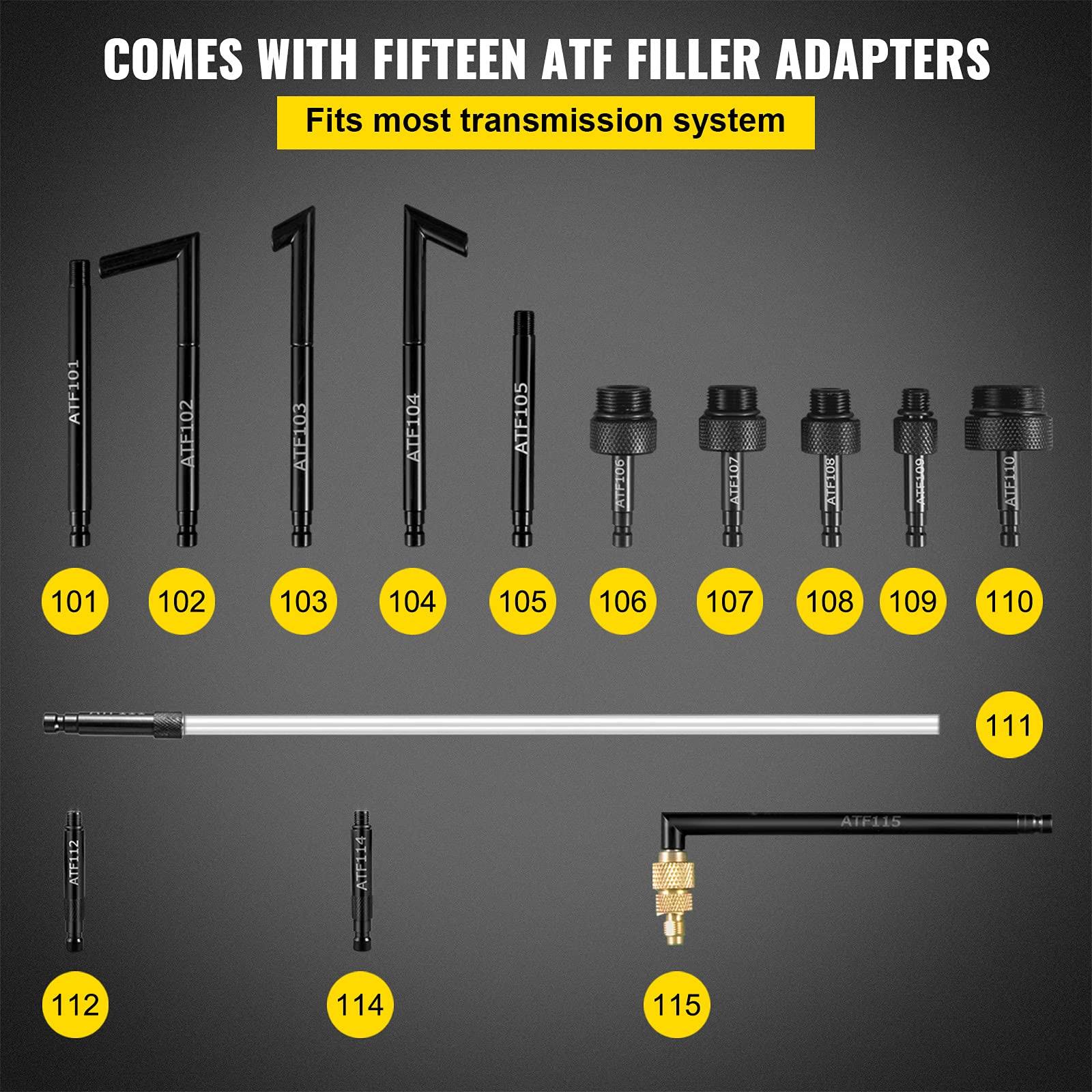 VEVOR Transmission Fluid Pump 2 Way Manual ATF Refill System Dispenser, Oil and Liquid Extractor 10 Liter Large Capacity, Automatic Transmission