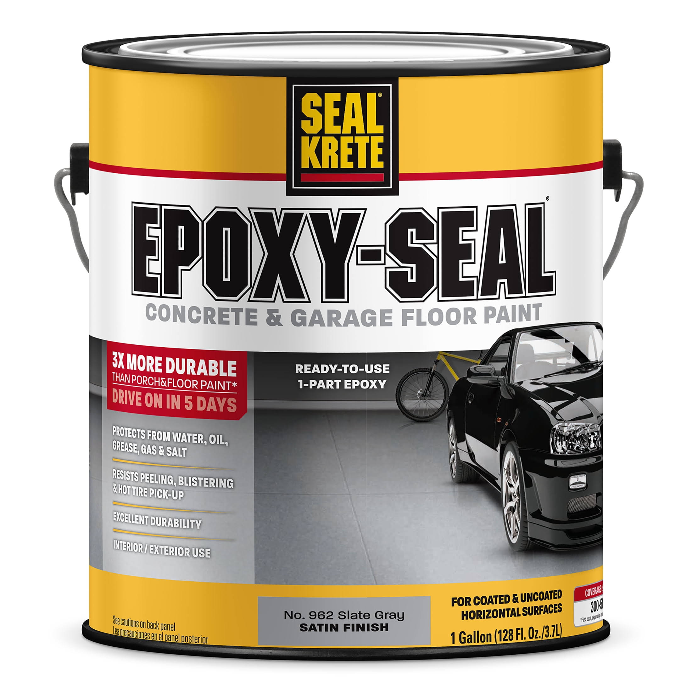 Seal Krete Epoxy-Seal Slate Gray Concrete & Garage Floor Paint, 1 Gal