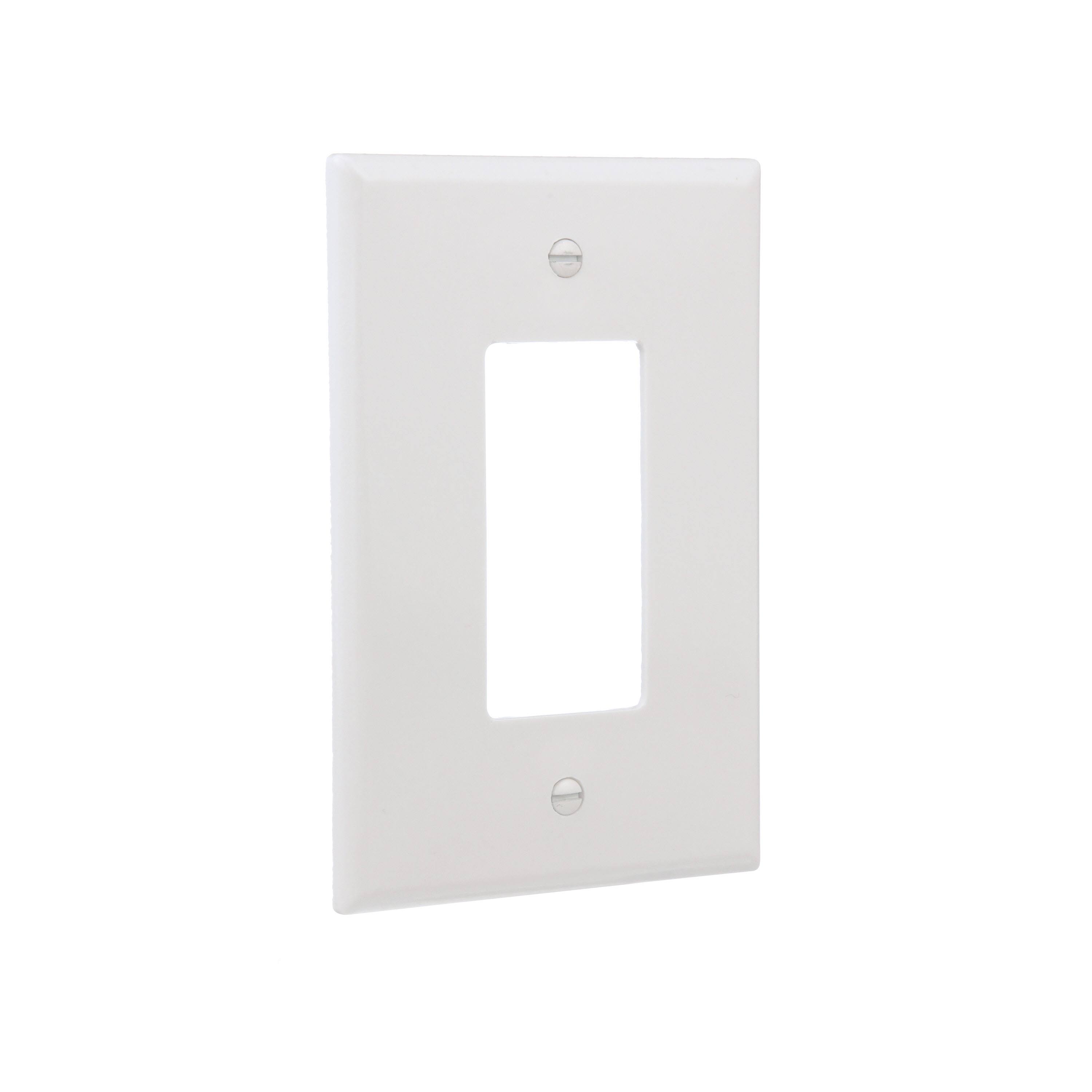 Eaton 1-Gang Jumbo Decorator Wall Plate, White | 2751W-F-LW
