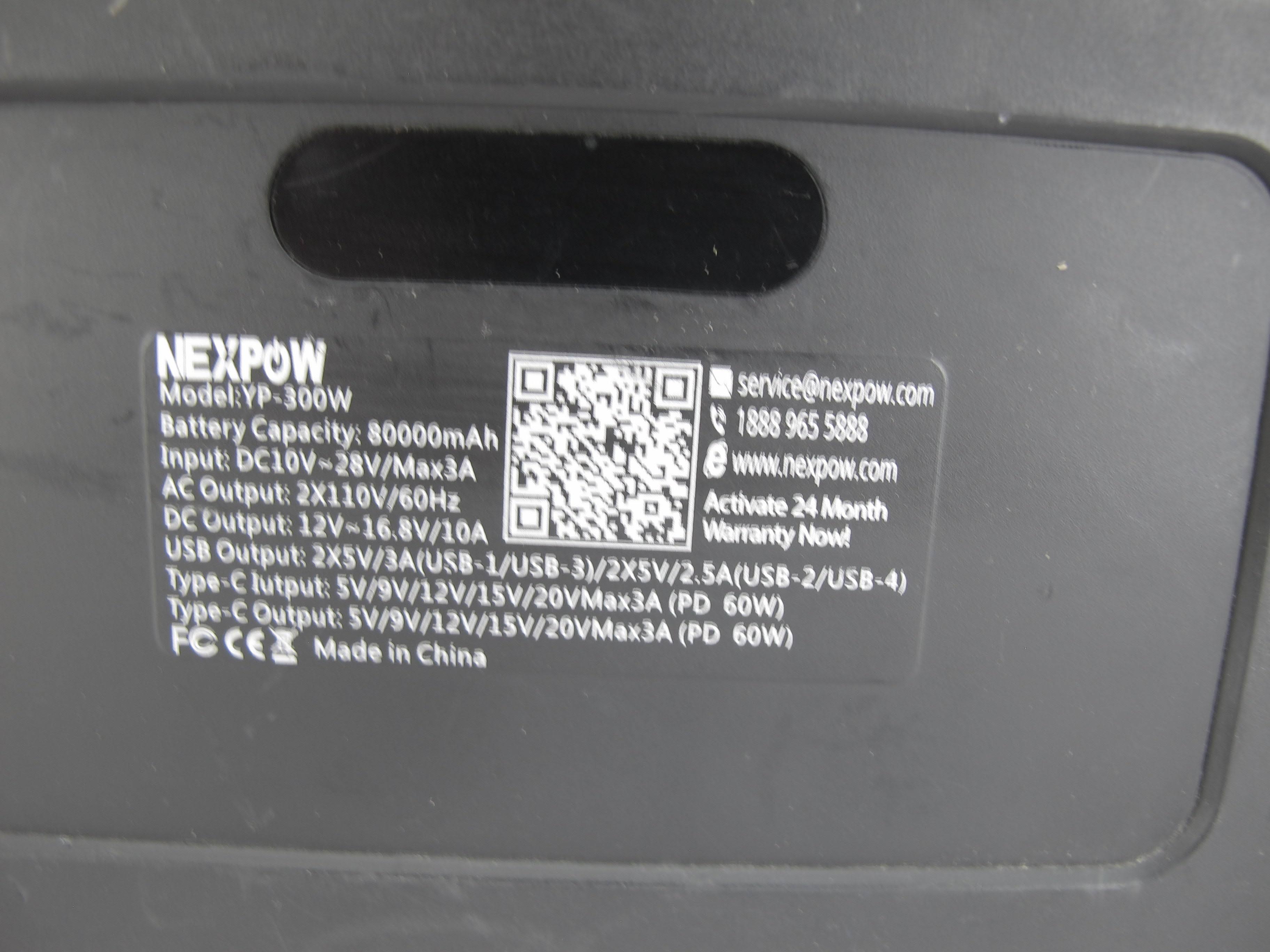 Nexpow 300W Portable Power Station, 80000mAh Solar Generator, Portable Generator for Camping Travel Emergency, Black