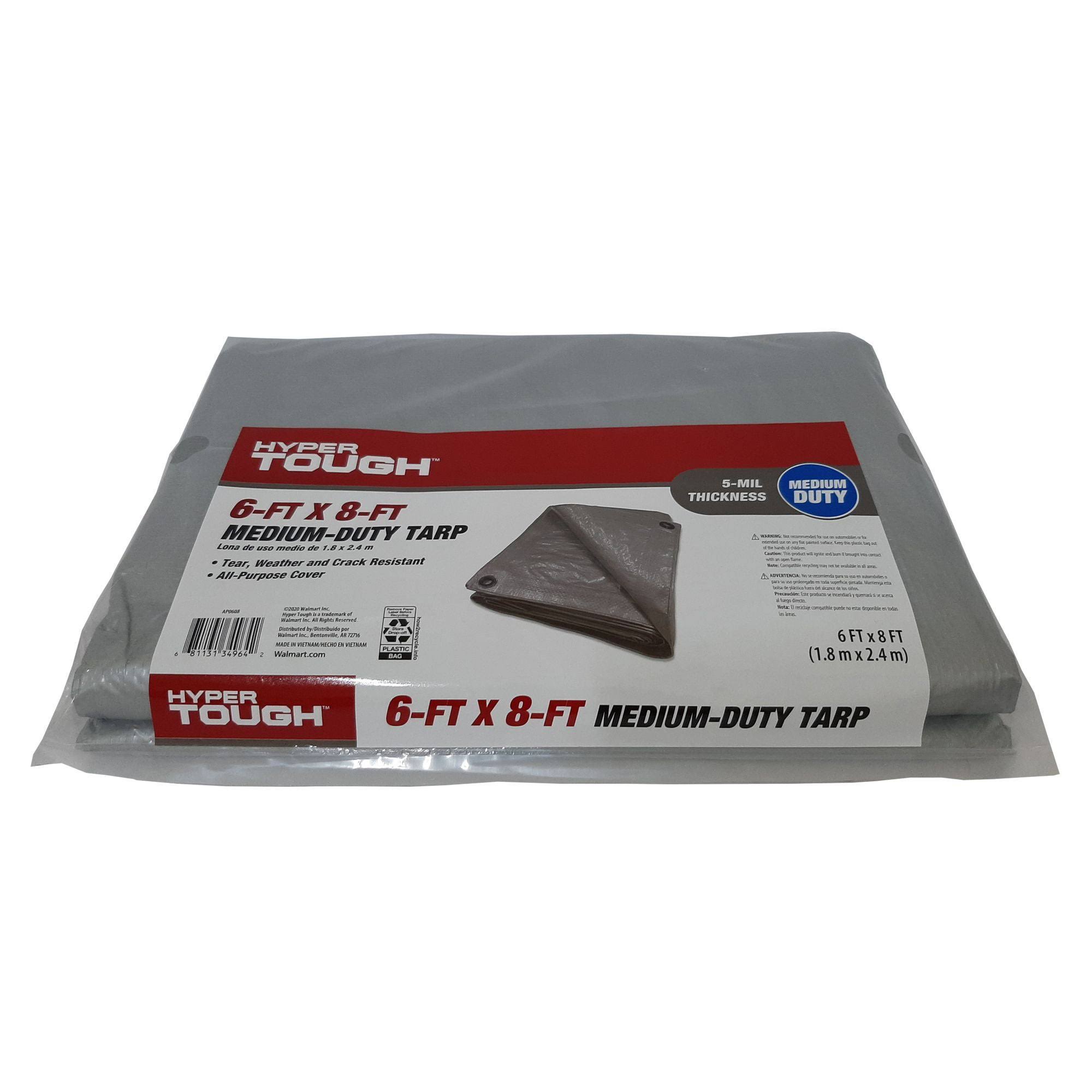 Hyper Tough Weather Resistant Medium Duty 6 x 8' Polyethylene Tarp