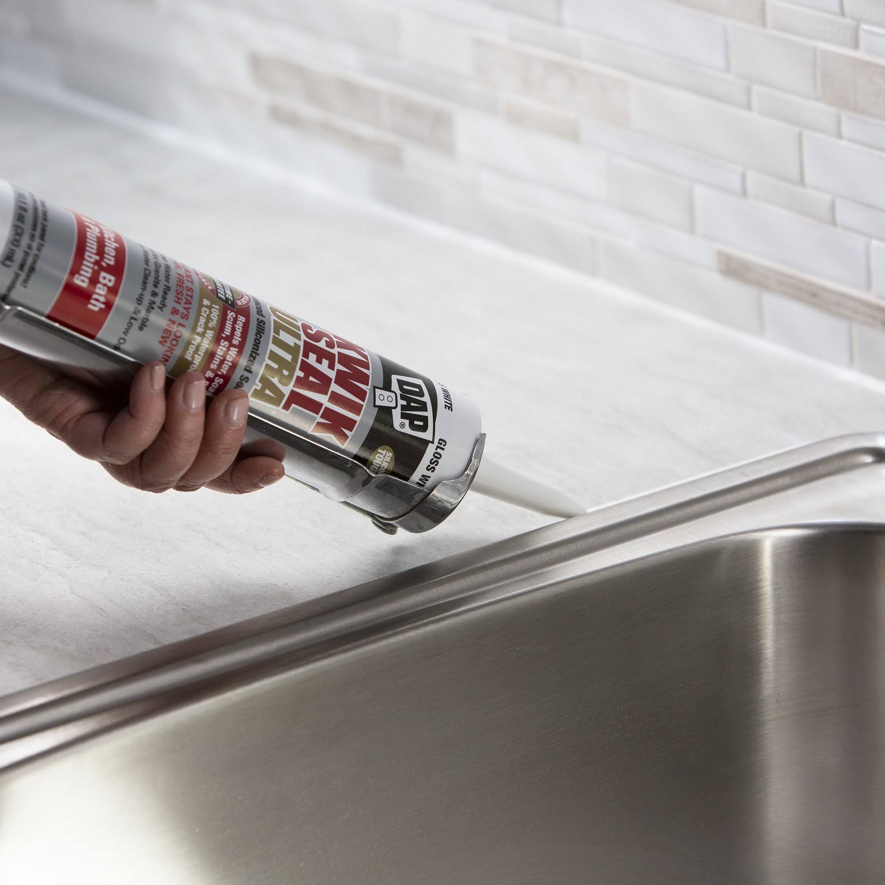 Dap Kwik Seal Ultra Premium Siliconized Sealant Clear 10.1 oz