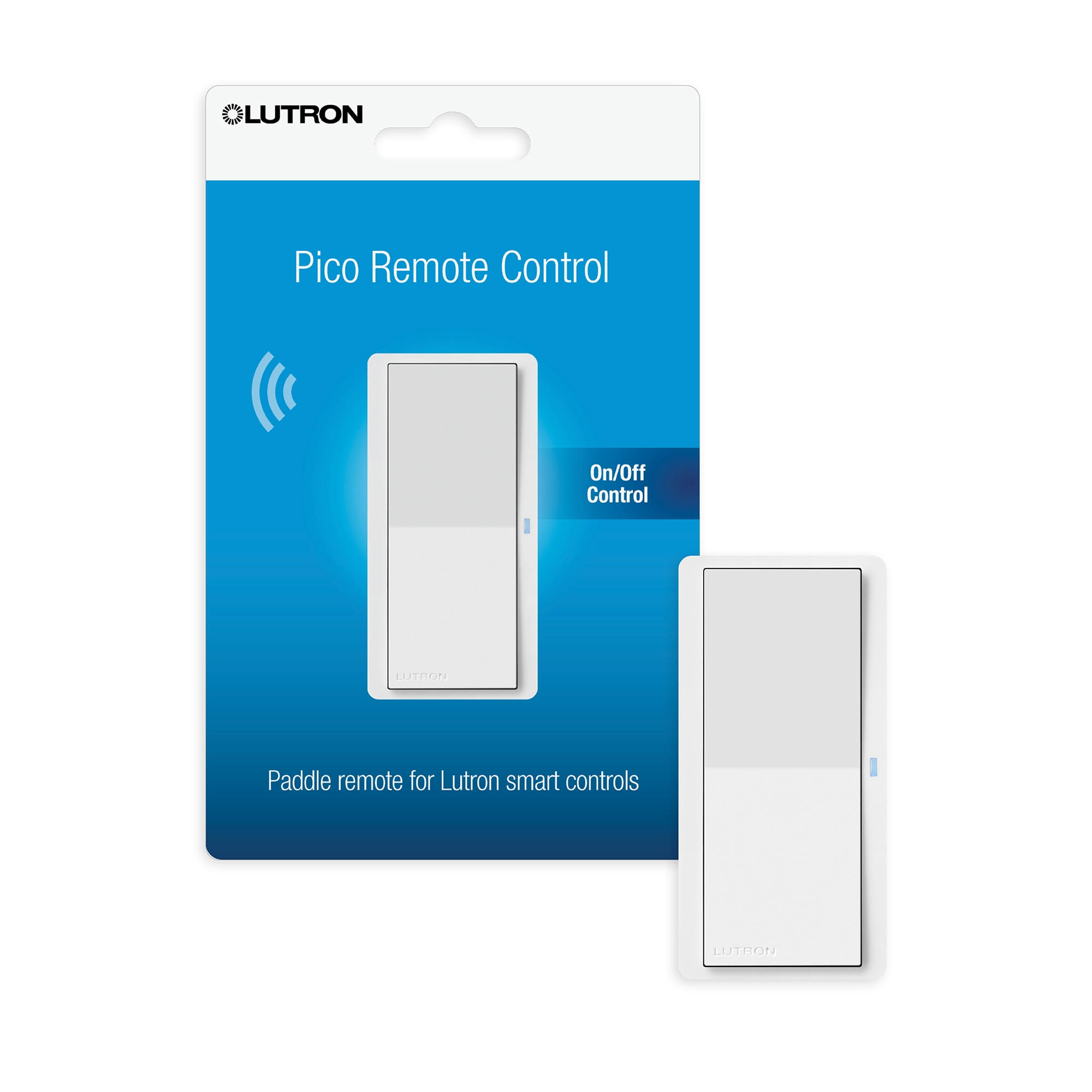 Lutron Pico Paddle Remote for On/Off Control of Caseta Smart Switches/Dimmers, White (PJ2-P2B-GWH)