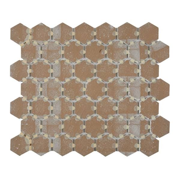 Marazzi Moroccan Concrete Off White 11 in. x 10 in. Glazed Ceramic Hexagon Mosaic Tile (0.81 Sq. ft./Each)