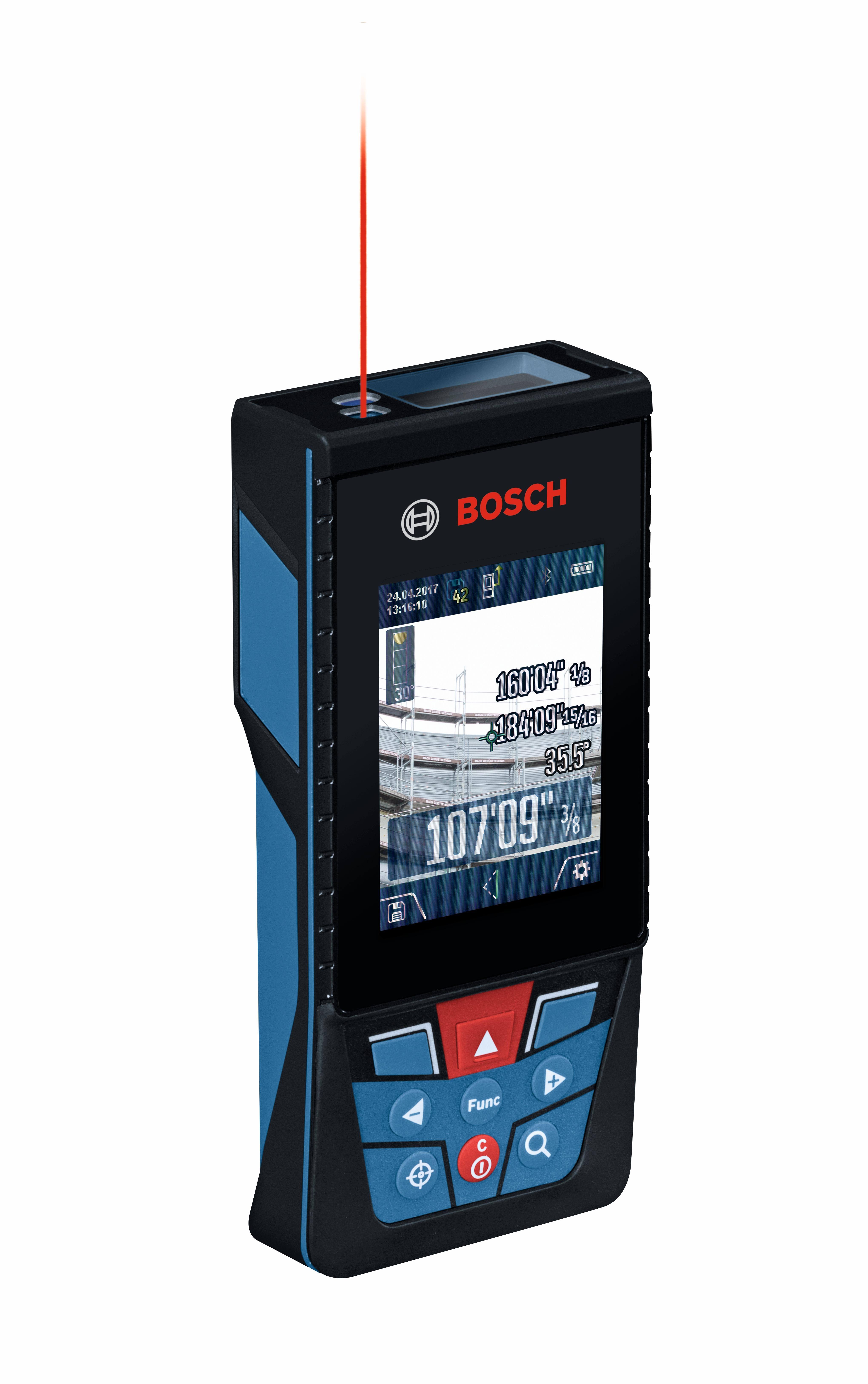 Bosch Glm400c Blaze Outdoor 400 ft Bluetooth Connected Laser Measure with Camera
