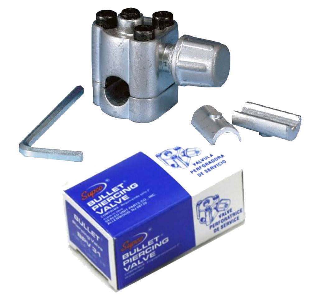 Supco Bpv31 Bullet Piercing Tap Valve 1/4 in, 5/16 in, 3/8 in. OD