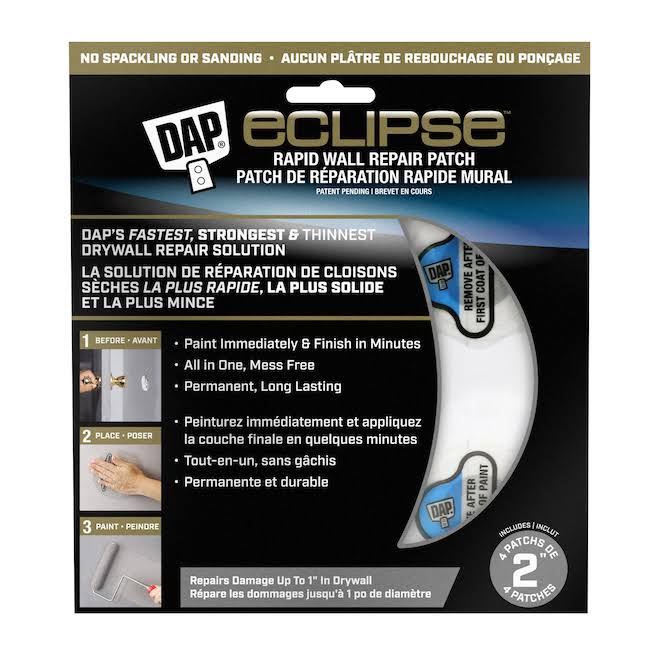 Dap Eclipse 7079874902 Rapid Wall Repair Patch, White