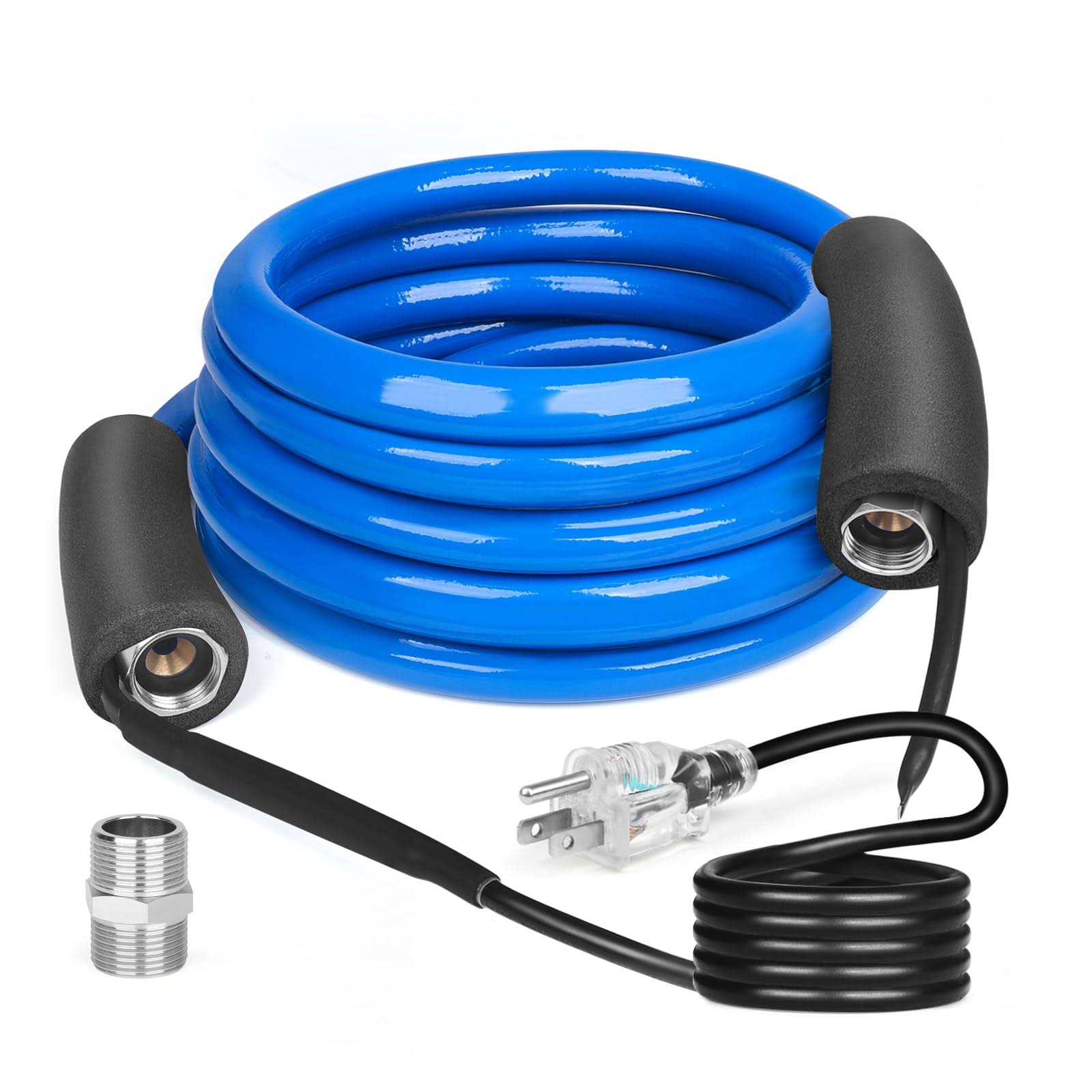 Wufoty 25ft Heated Water Hose for RV Heated Drinking with Thermostat Lead and BPA Free 1 2 Inner Diameter Temperatures Down to at MechanicSurplus.com