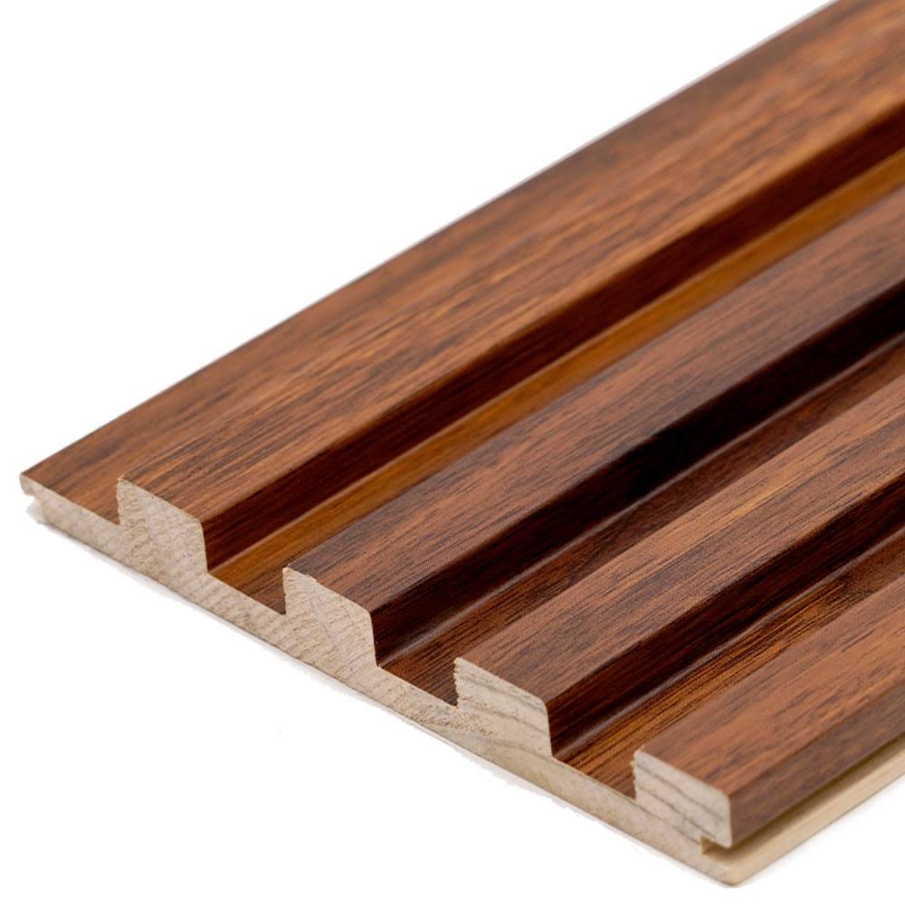 HighlanderHome 6-in x 94-in Smooth Oak Brown Wood Wall Panel (3-pack) | WWC0011