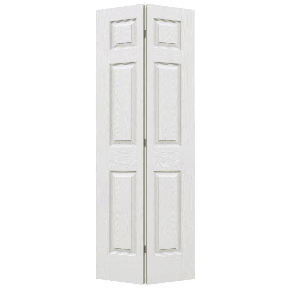 JELD-WEN 24 in. x 80 in. Colonist Primed Textured Molded Composite MDF Closet Bi-Fold Door