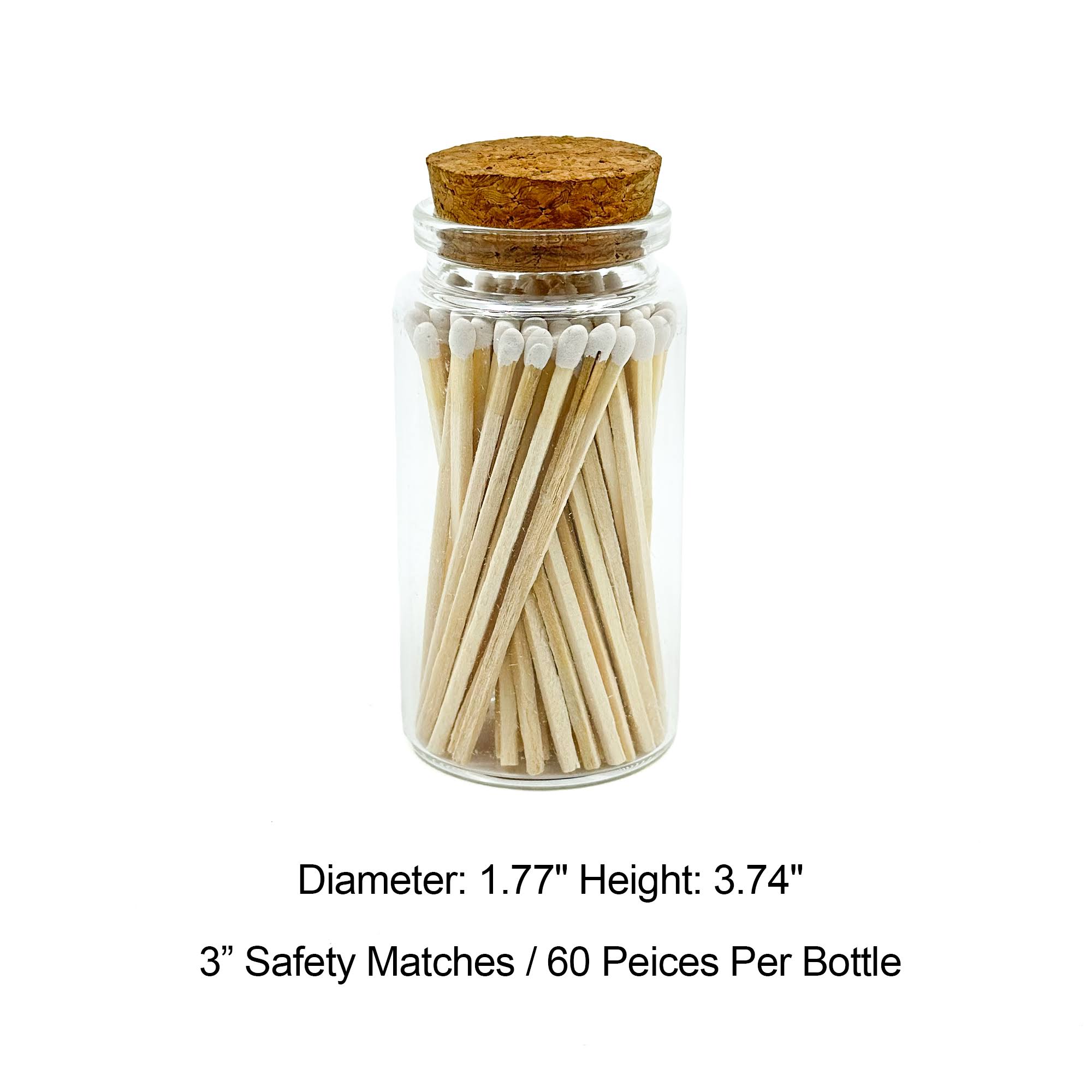 Safety Matches in Jar- Strike on Bottle Glass Jar 3
