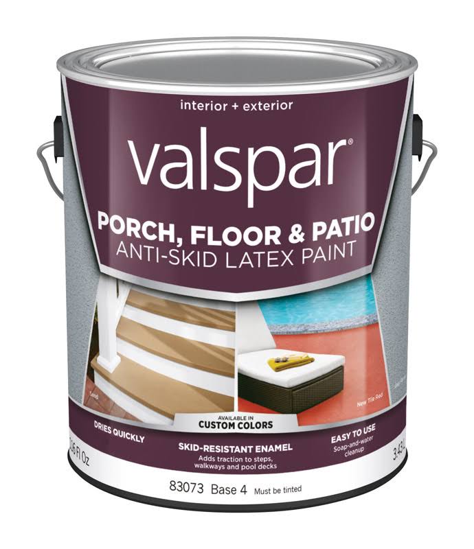 Valspar 009.0083073.007 Anti-Skid Latex Porch, Floor & Patio Paint, 1 Gallon