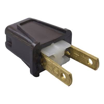 Leviton 123 1-15P Non Polarized Plug Brown