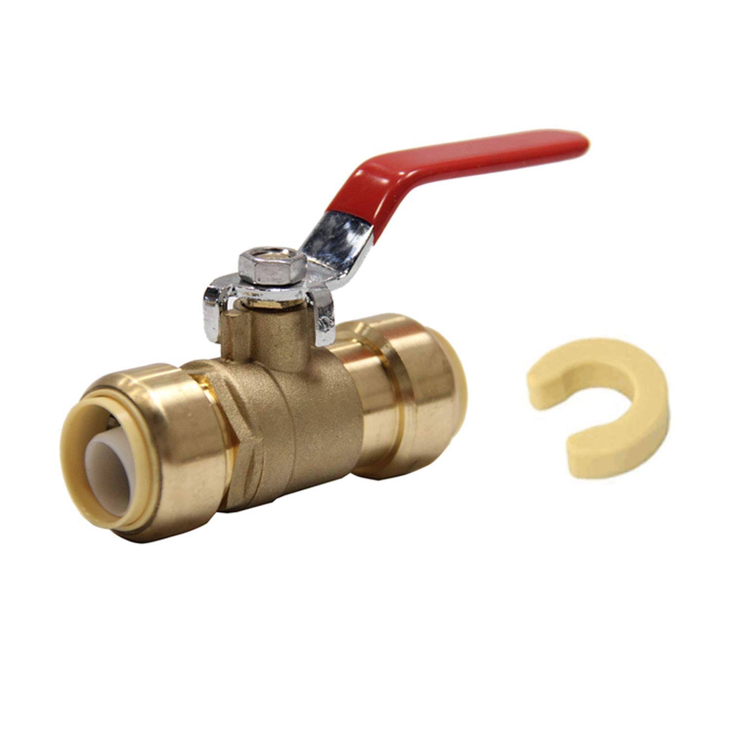 EFIELD 3/4 inch Ball Valve for Push-Fit Valve Full Port Ball Valve Lead Free UPC Certified 1 Piece