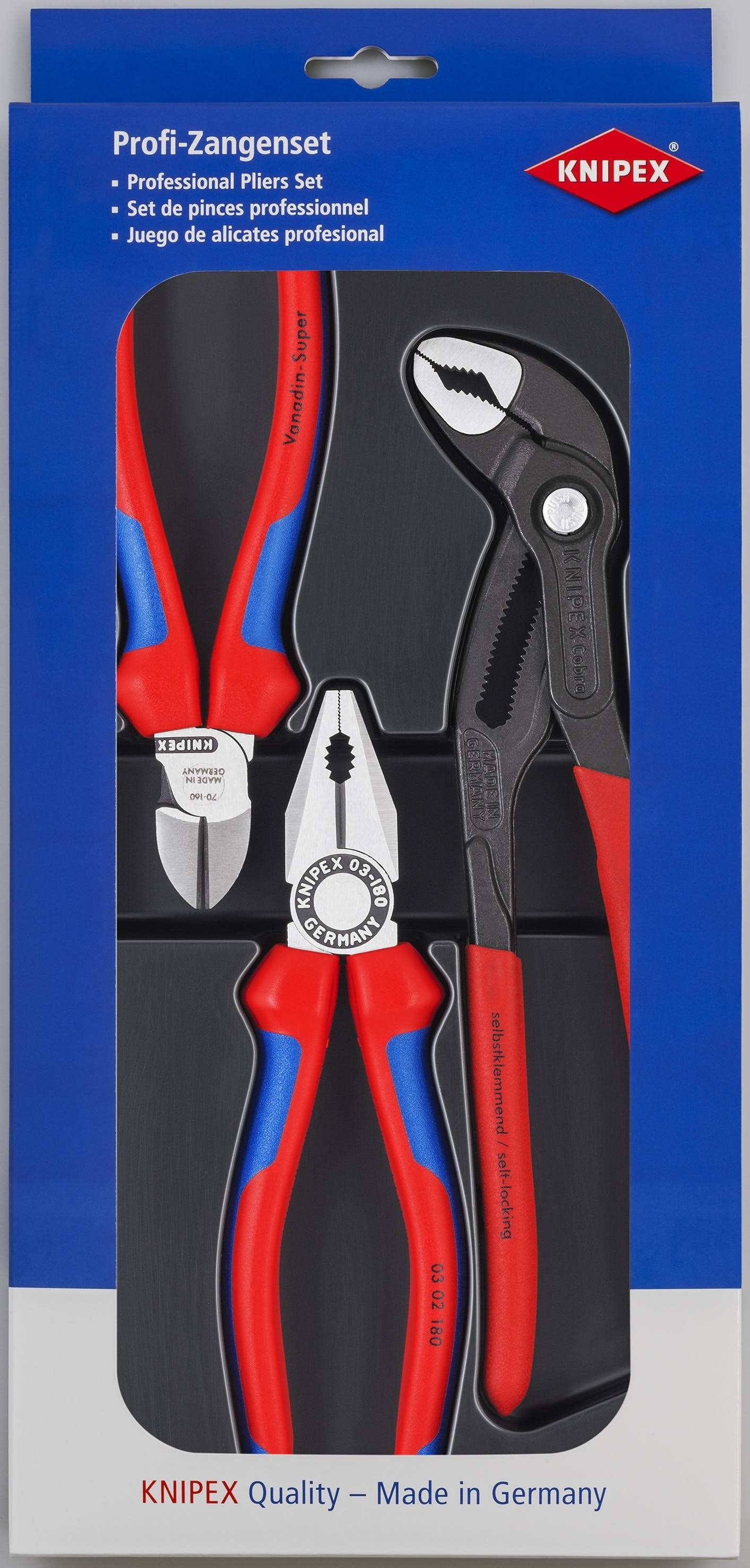 Knipex 00 20 09 V01 Pliers Set, 3 Piece
