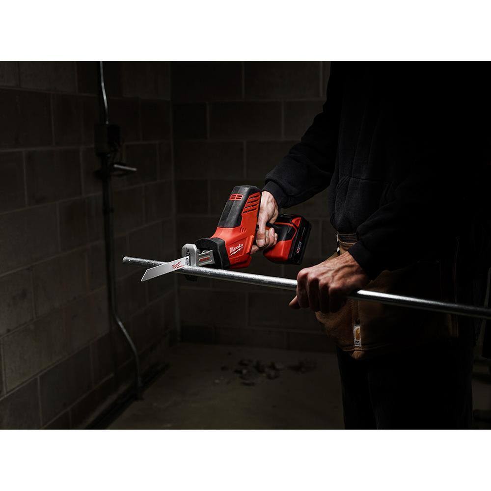 Milwaukee 2625-20-2626-20-48-11-1850 M18 18V Lithium-Ion Cordless Hackzall Reciprocating Saw with Multi-Tool and 5.0 Ah Battery
