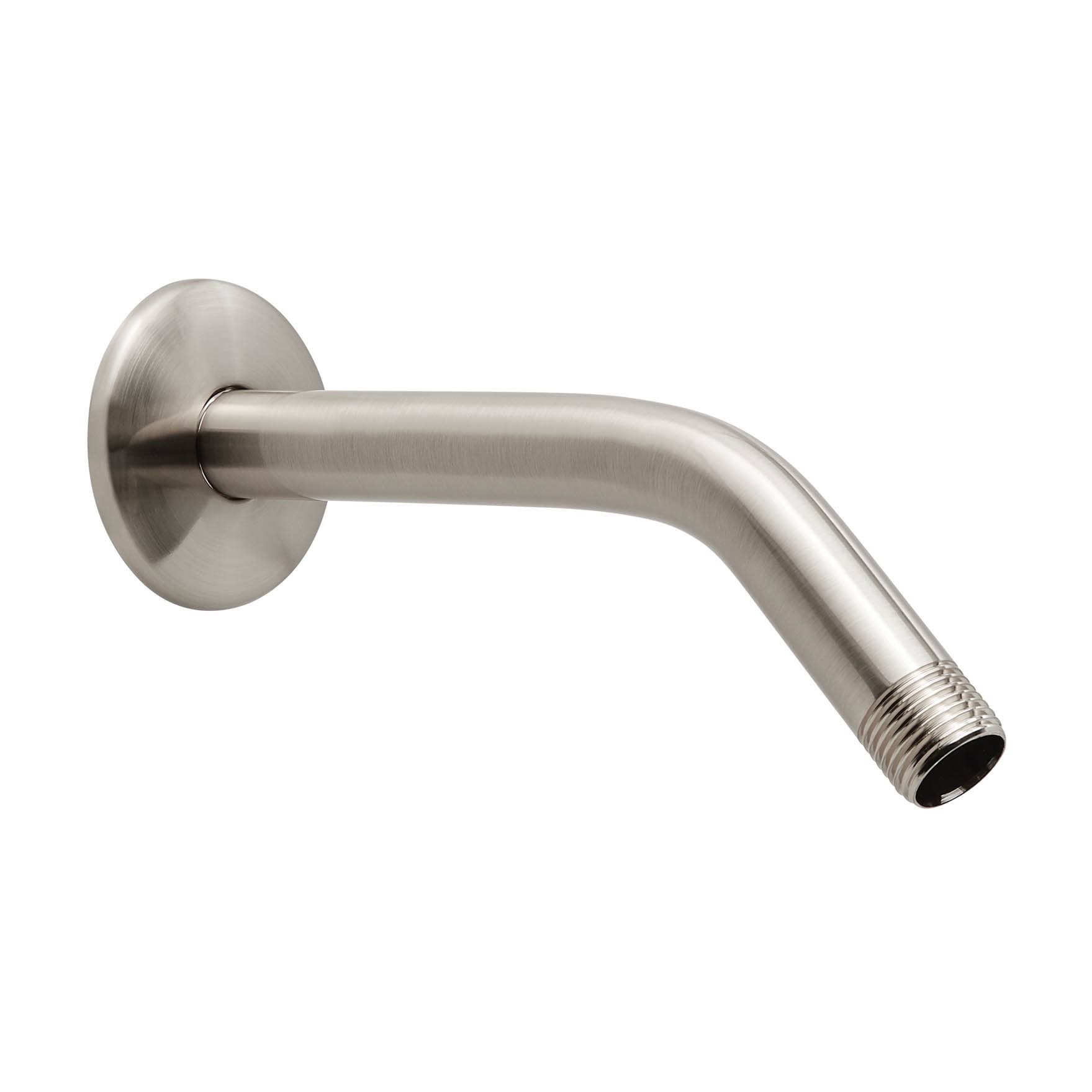 Mainstays Shower Arm & Flange Satin Nickel Stainless Steel Pipe- 8 in
