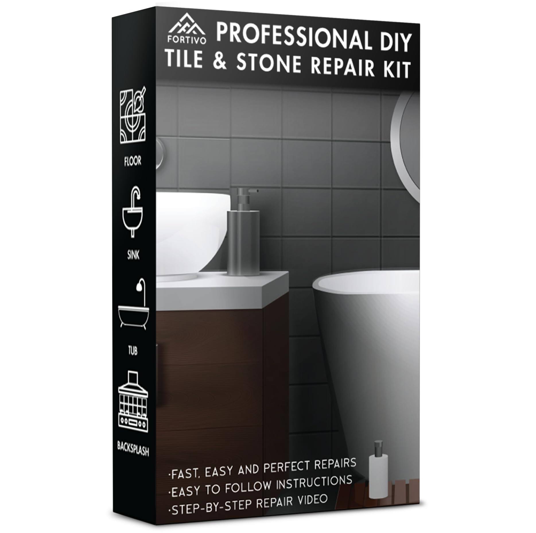 Tile Repair Kit Stone Repair Kit- Porcelain Tile Chip Repair Kit, Porcelain Repair Kit, Marble Repair Kit, Tile Repair, Tub and Tile Refinishing Kit