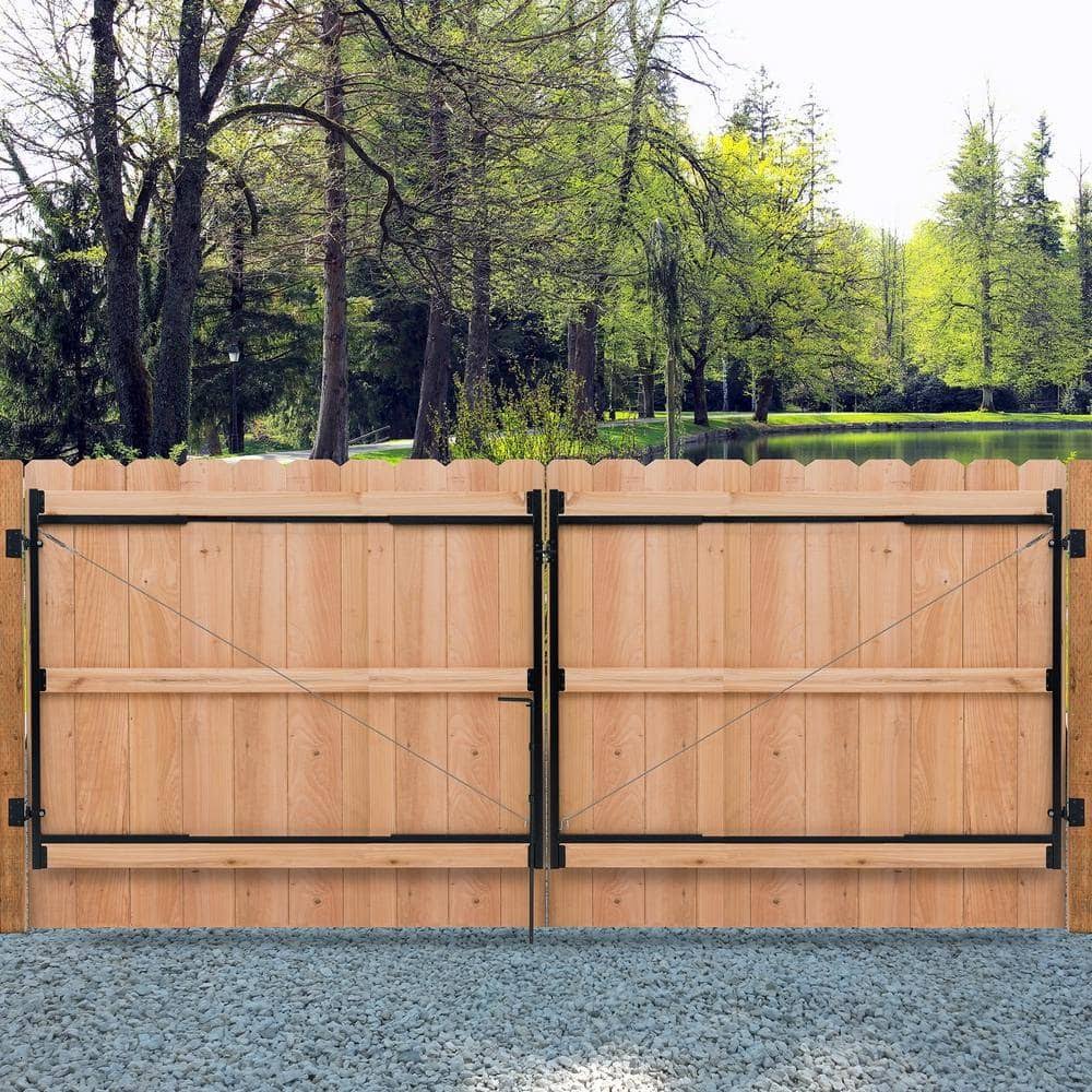 Adjust-A-Gate 3-Rail 60 in. H/ 60 in.-96 in. W Kit-Contractor Series Double Drive Kit