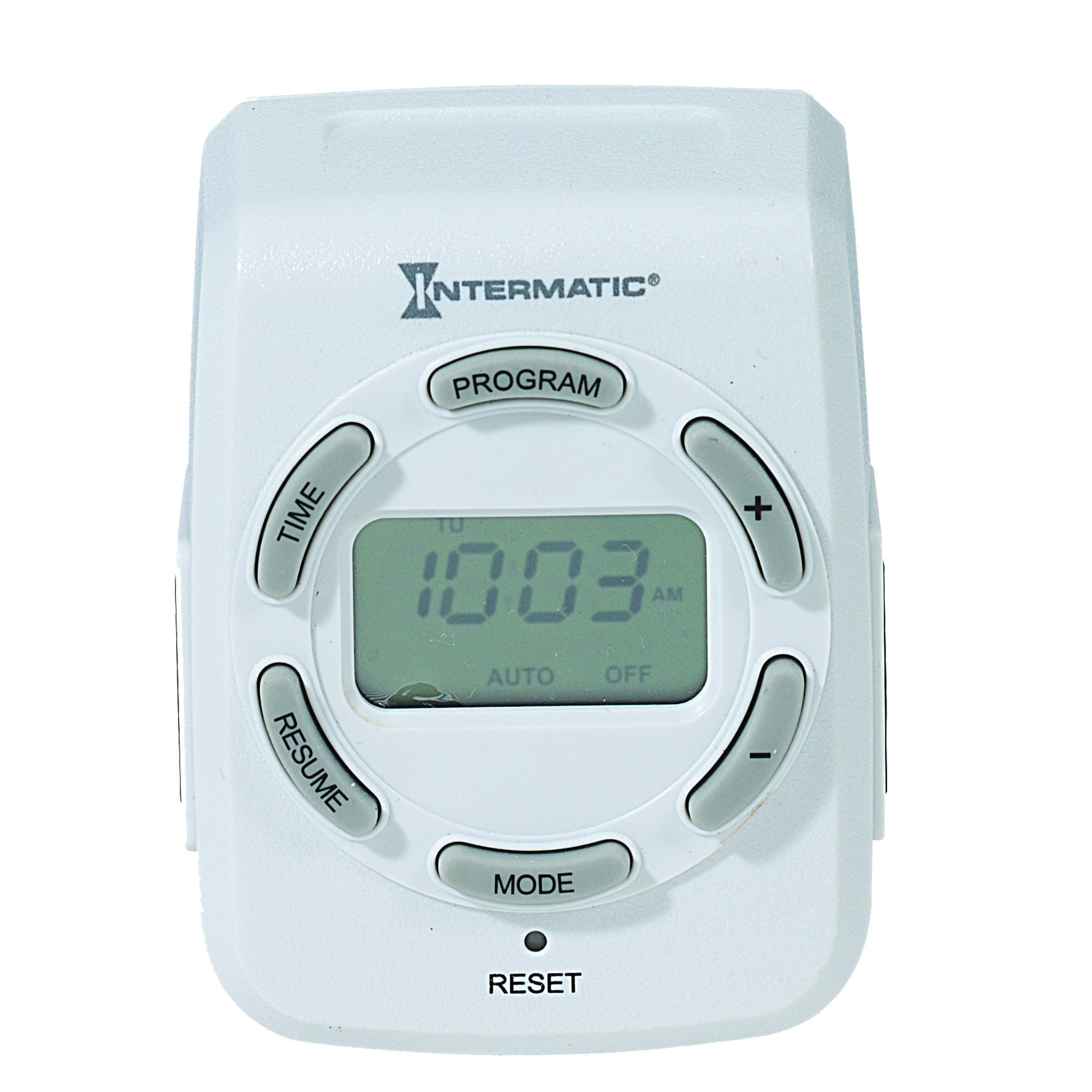 Intermatic DT122K 15 Amp Two-Outlet Heavy Duty Digital Indoor Timer
