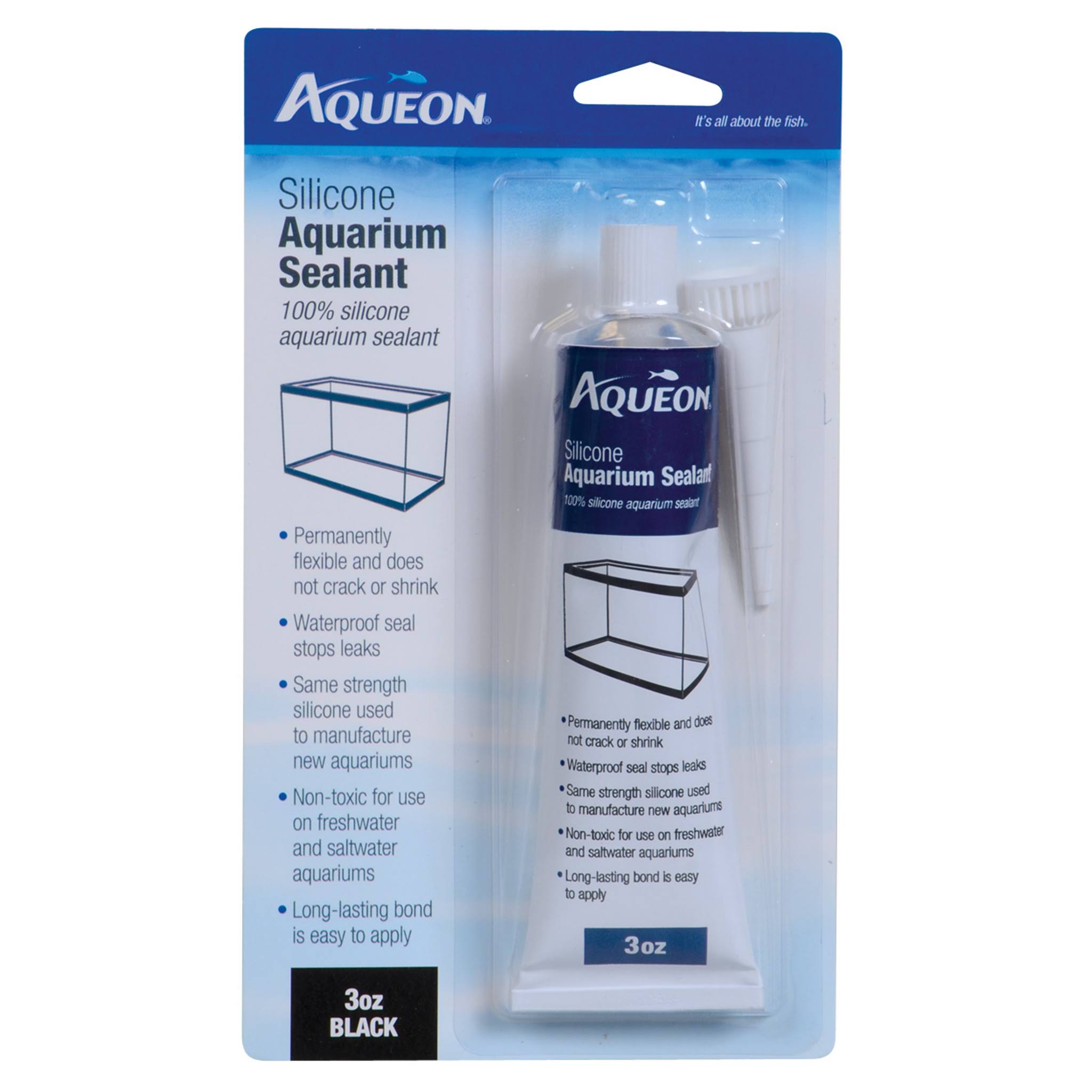 Aqueon- Silicone Aquarium Sealant Black- 3 oz.