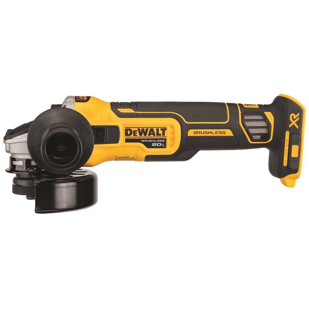 DeWalt DCG405B 20V MAX* XR 4.5 in Slide Switch Small Angle Grinder with Kickback Brake (Tool Only)