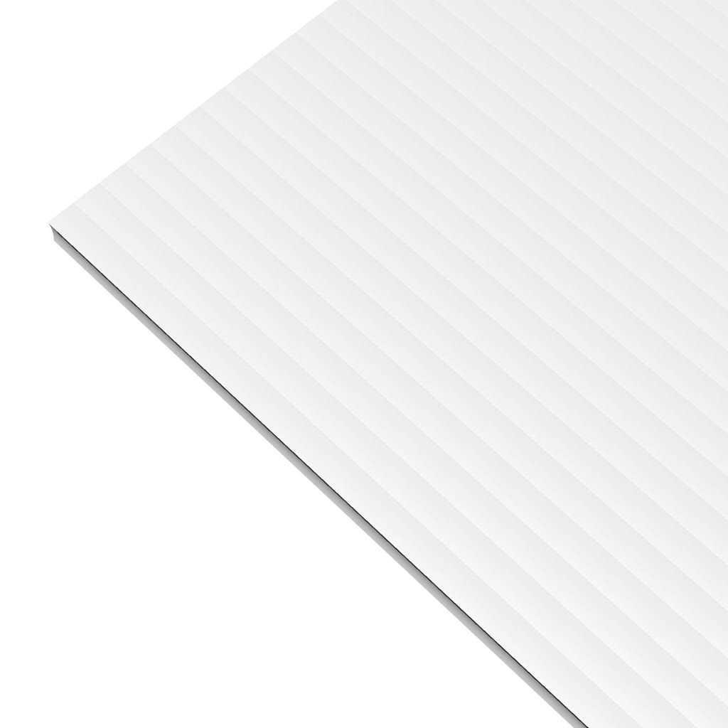 Plaskolite 1TW3036C 0.157-in T x 30-in W x 36-in L White Corrugated Plastic Sheet