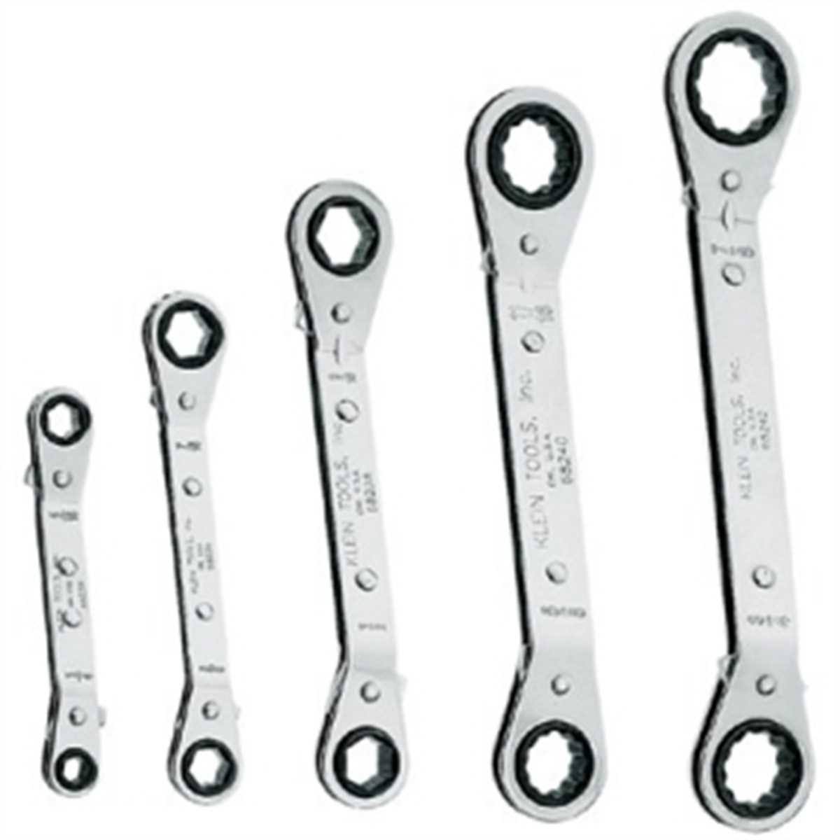 Klein Tools 68245 Reversible Ratcheting Box Wrench Set, 5-Piece