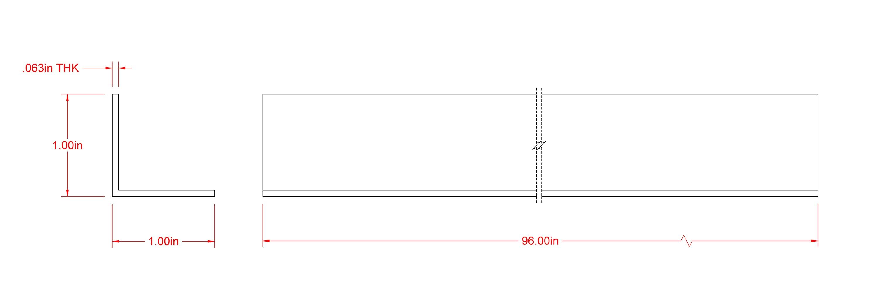 Boltmaster Aluminum Angle, 1/16