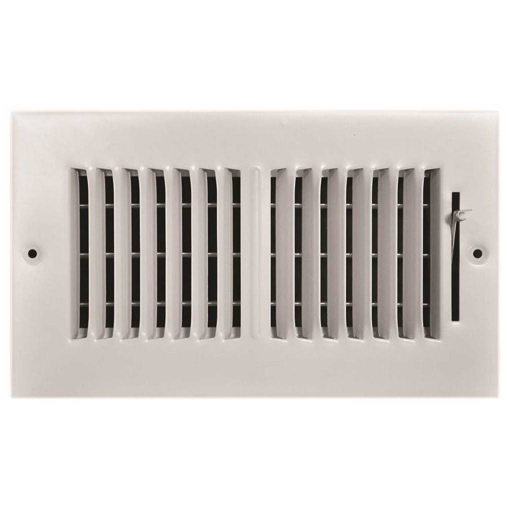 Truaire 2-Way Steel Wall / Ceiling Register, 16 in. x 6 in., White