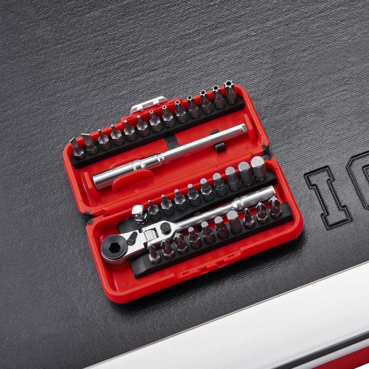 Icon Locking Flex Head Ratchet and Bit Set, 35-Piece 58074