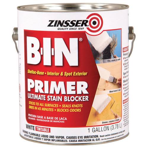 Zinsser B-I-N Primer-Sealer, Ultimate Stain Blocker- 1 gal bucket
