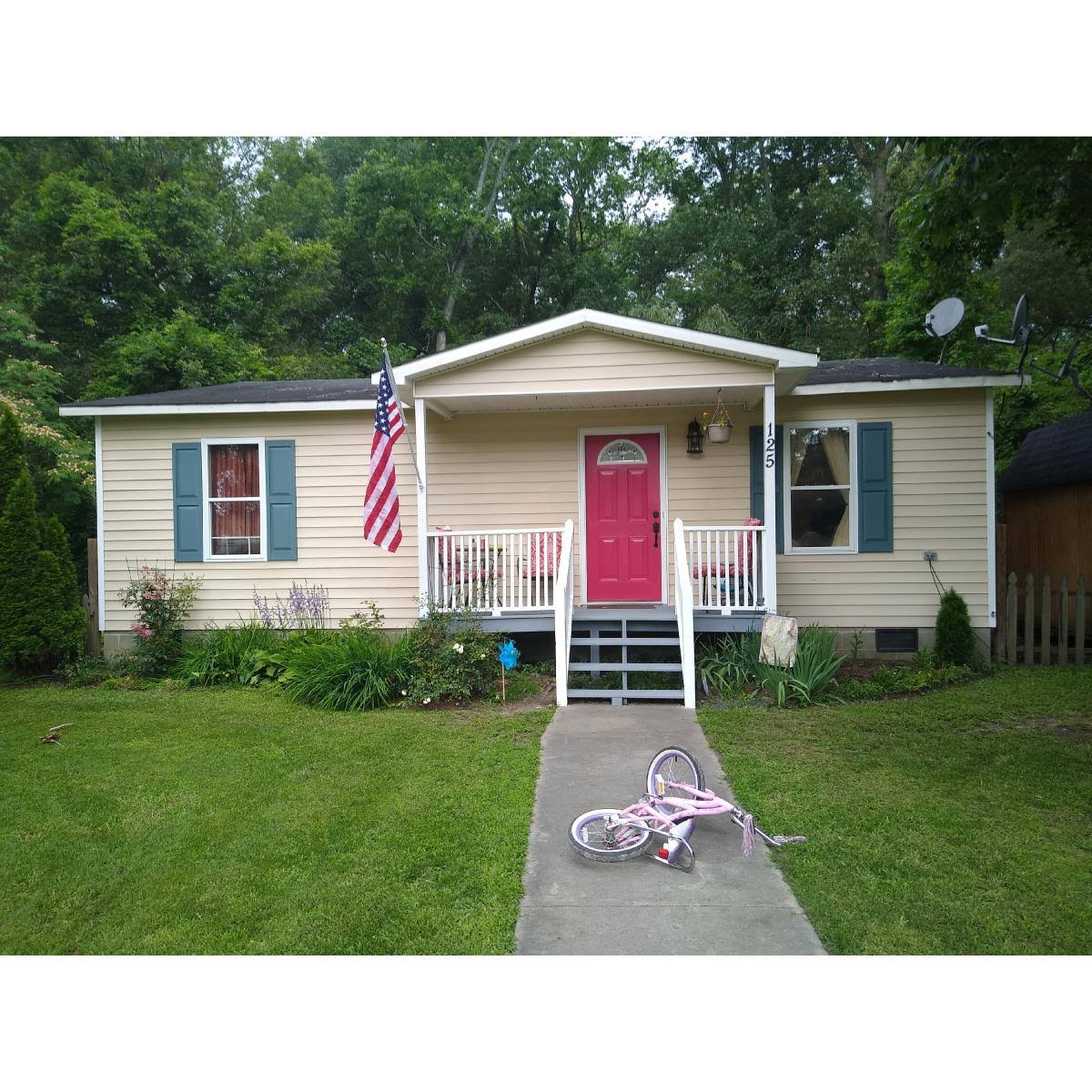 Builders Edge 12 in. x 67 in. Raised Panel Vinyl Exterior Shutters Pair in Classic Blue